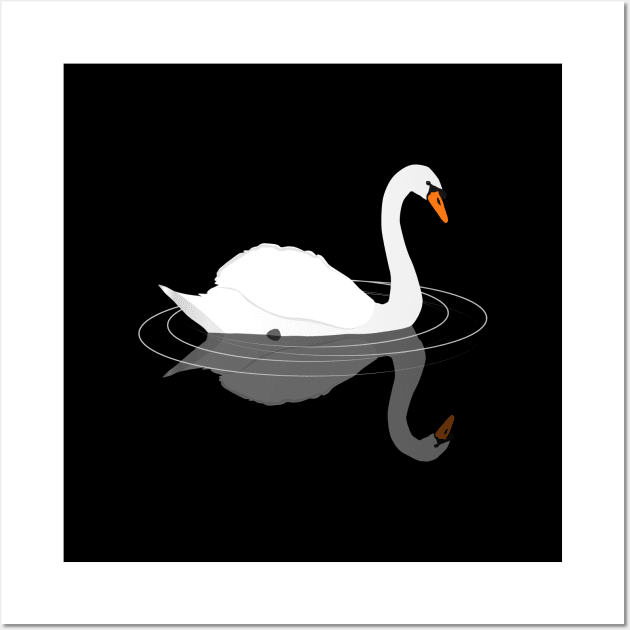 White swan Wall Art by Bwiselizzy